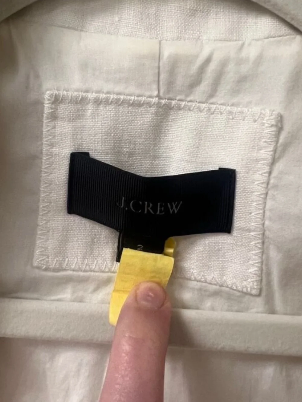 J.Crew White Linen Summer Blazer: 100% Linen Single-Button Notch-Lapel, Lined, 2